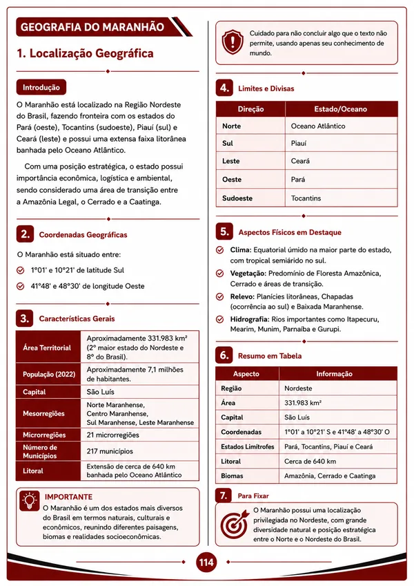 Amostra - Geografia do Maranhão