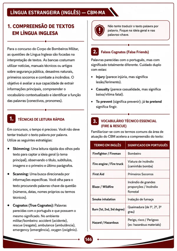Amostra - Língua Estrangeira (Inglês)