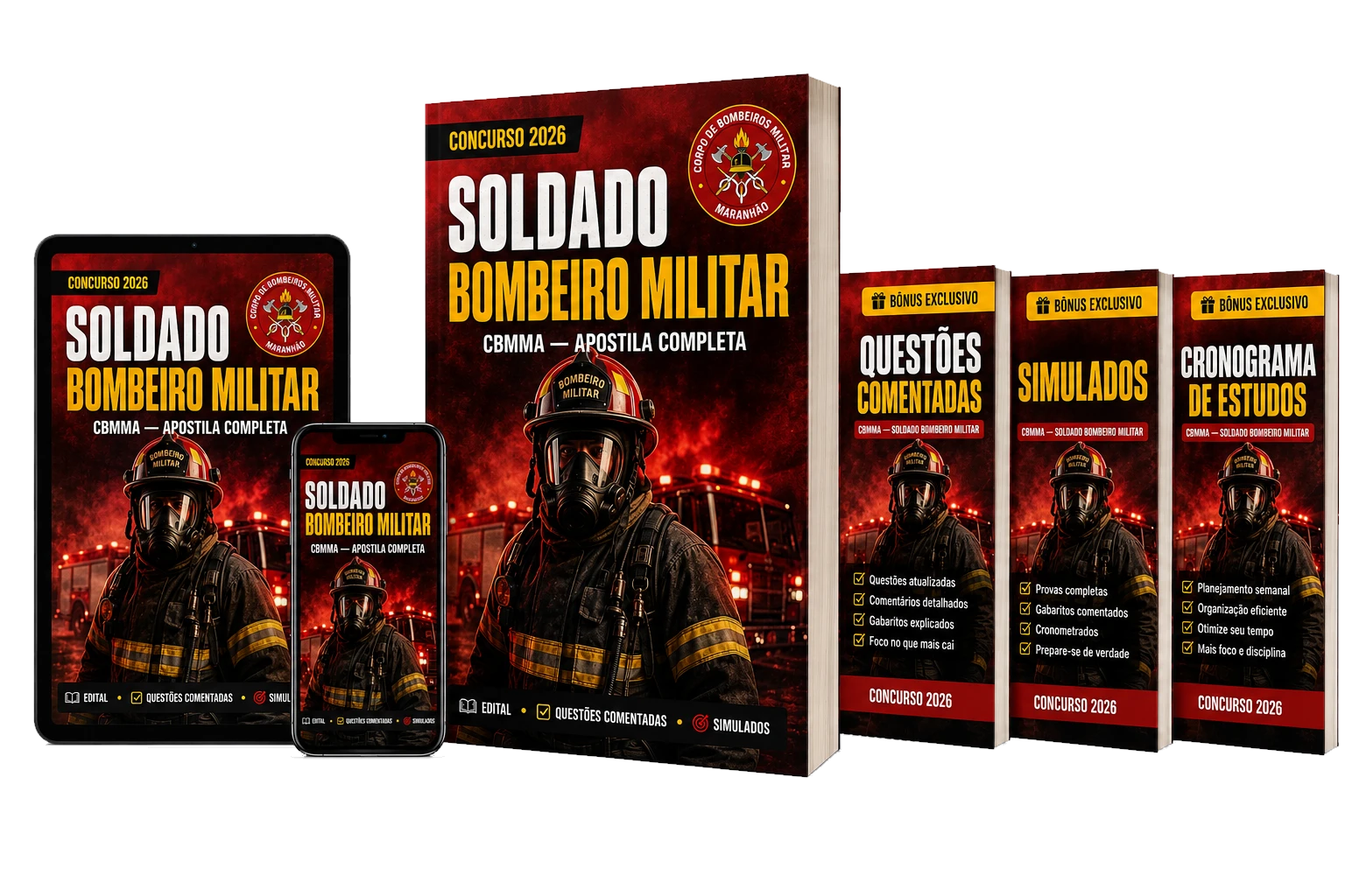 Mockup completo do material